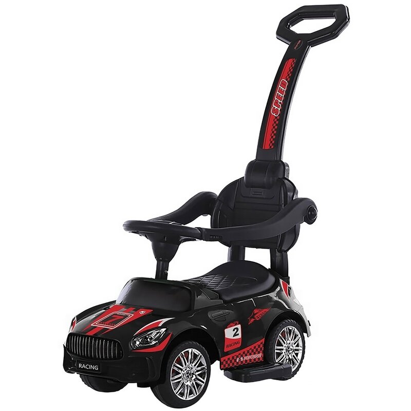 Chipolino - masinuta de impins racing black cu maner
