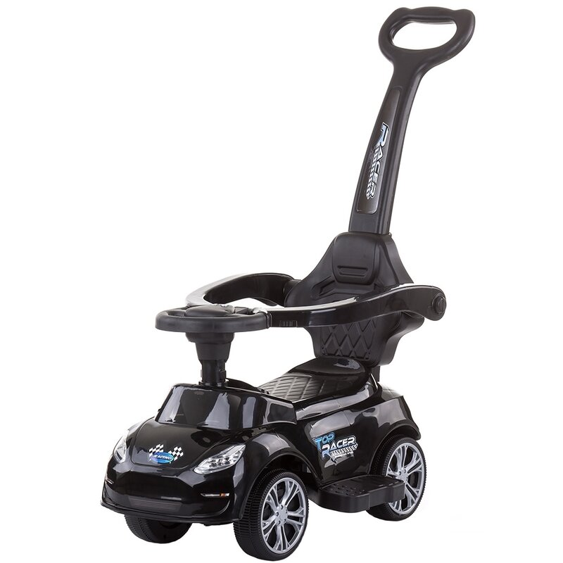 Chipolino - masinuta de impins turbo, cu maner, negru