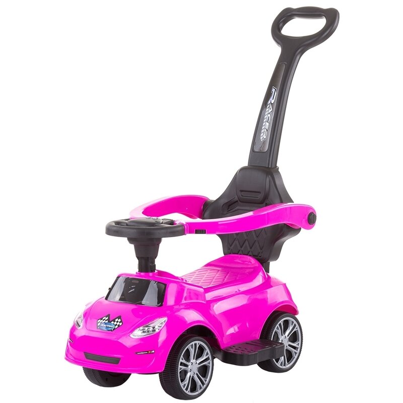Chipolino - masinuta de impins turbo, cu maner, roz