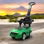 Masinuta de impins, Baby Mix, Racer, Cu maner de impins detasabil, Cu protectii laterale, Cu melodii si claxon, Cu suport jucarii sub sezut, Verde - 2