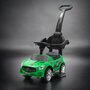 Masinuta de impins, Baby Mix, Racer, Cu maner de impins detasabil, Cu protectii laterale, Cu melodii si claxon, Cu suport jucarii sub sezut, Verde - 4