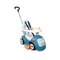 Vehicul ride-on, Smoby, 3 in 1, Cu maner parental si protectii laterale detasabile, Cu centura de siguranta si suport picoare,  6 luni+, Blue