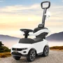 Masinuta de impins, Baby Mix, Volkswagen T-Roc, Cu maner de impins detasabil, Cu sport pahar, Cu protectii laterale, Cu melodii si claxon, Cu suport jucarii sub sezut, White - 3