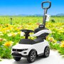 Masinuta de impins, Baby Mix, Volkswagen T-Roc, Cu maner de impins detasabil, Cu sport pahar, Cu protectii laterale, Cu melodii si claxon, Cu suport jucarii sub sezut, White - 5