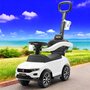Masinuta de impins, Baby Mix, Volkswagen T-Roc, Cu maner de impins detasabil, Cu sport pahar, Cu protectii laterale, Cu melodii si claxon, Cu suport jucarii sub sezut, White - 2