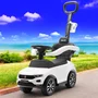 Masinuta de impins, Baby Mix, Volkswagen T-Roc, Cu maner de impins detasabil, Cu sport pahar, Cu protectii laterale, Cu melodii si claxon, Cu suport jucarii sub sezut, White - 2