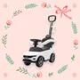 Masinuta de impins, Baby Mix, Volkswagen T-Roc, Cu maner de impins detasabil, Cu sport pahar, Cu protectii laterale, Cu melodii si claxon, Cu suport jucarii sub sezut, White - 6