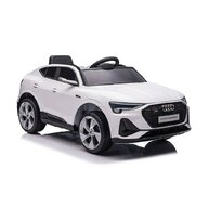 Masinuta electrica, Baby Mix, AUDI Q4 e-tron, Pana la 25 kg, Cu 3 viteze, Conexiune USB, Cu lumini LED si muzica, Cu afisaj digital, 3-8 ani, White