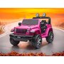 Masinuta electrica, Baby Mix, Jeep Wrangler Rubicon, 12V, Pana la 30 kg, Conexiune USB, Cu lumini LED si muzica, Cu afisaj digital, 3-8 ani, Red - 2