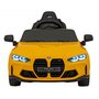 masinuta electrica cu telecomanda bmw m4, roti eva, scaun tapitat, 112x71x46 cm, putere 70w - galben - 17