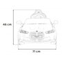 masinuta electrica cu telecomanda bmw m4, roti eva, scaun tapitat, 112x71x46 cm, putere 70w - galben - 18