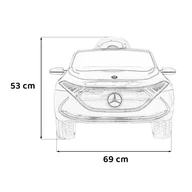 masinuta electrica cu telecomanda mercedes benz amg eqa, roti eva, scaun tapitat, 101x69x53 cm, putere 70w - alb