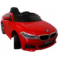 R-Sport - Masinuta electrica cu telecomanda, roti din spuma EVA si scaun din piele BMW 6GT - Rosu
