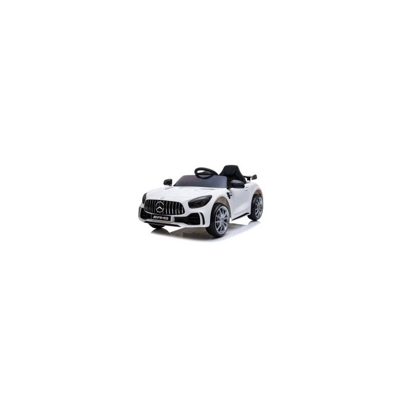 R-Sport - Masinuta electrica cu telecomanda, roti din spuma EVA si scaun din piele Mercedes GTR - Alb image