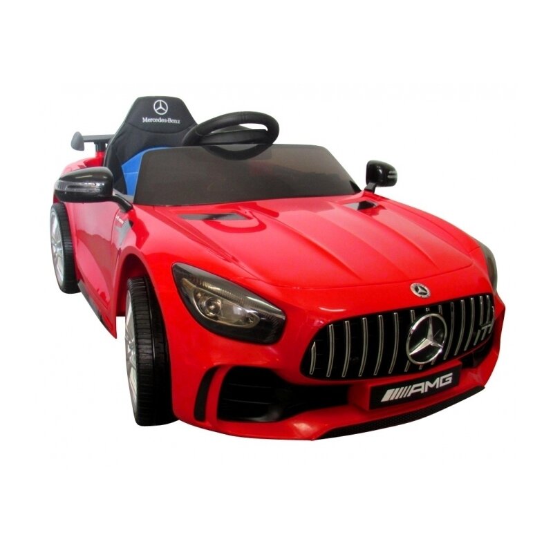 R-Sport - Masinuta electrica cu telecomanda, roti din spuma EVA si scaun din piele Mercedes GTR - Rosu