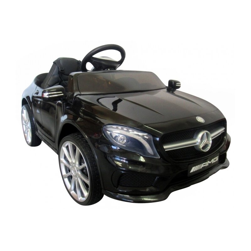 R-sport - masinuta electrica mercedes gla45 , cu telecomanda, cu roti eva, cu scaun piele, negru