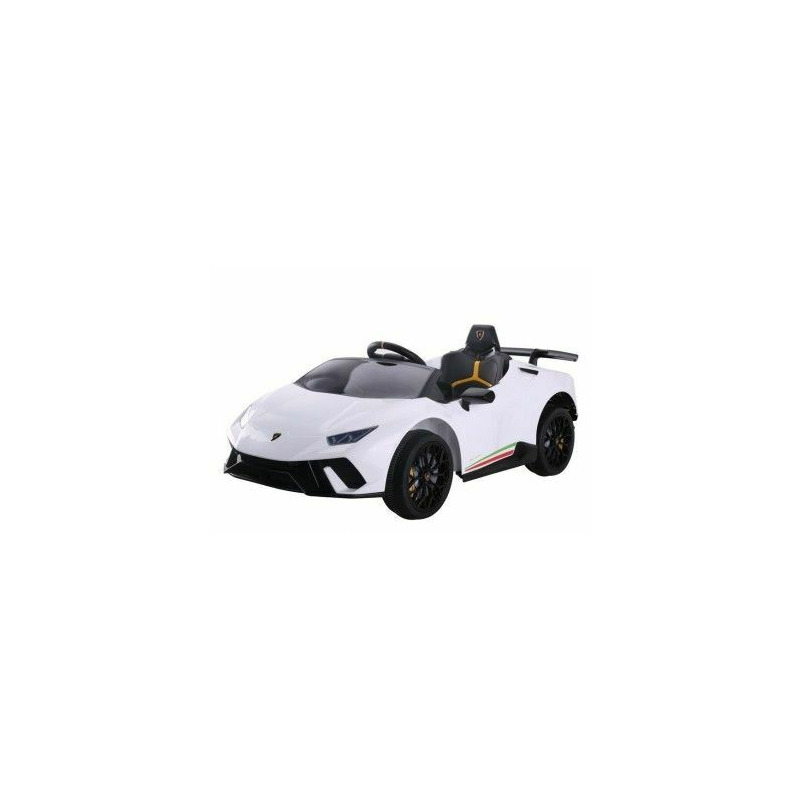 Masinuta electrica pentru copii, Lamborghini Huracan Alb, cu telecomanda, 2 motoare, greutate maxima 30 kg, 6571 6571 imagine 2022 protejamcopilaria.ro