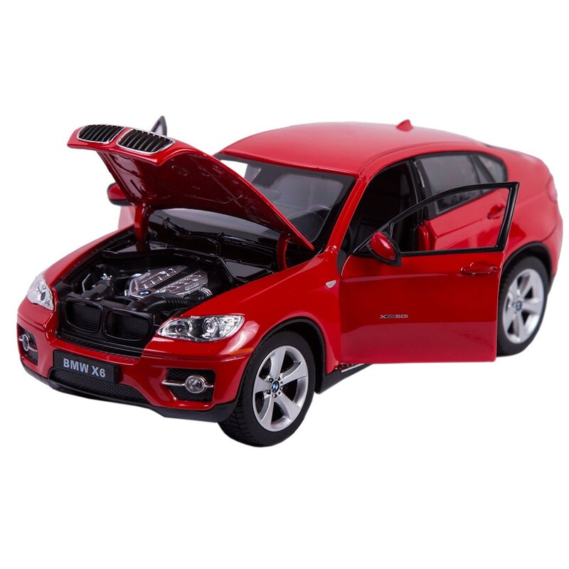 Rastar - masinuta bmw x6 , metalica, scara 1:24, rosu