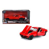 Simba - Masina Chevy Corvette 1966 , Fast and furious , Metalica,  Scara 1:24, Rosu