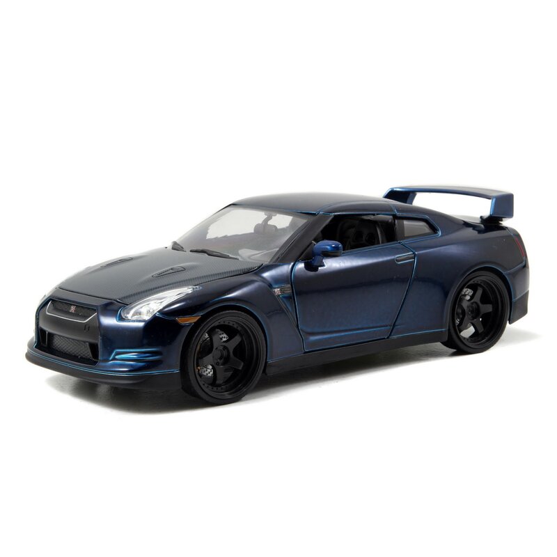 Simba - masina nissan gt-r 2009 , fast and furious , metalica, scara 1:24, albastru