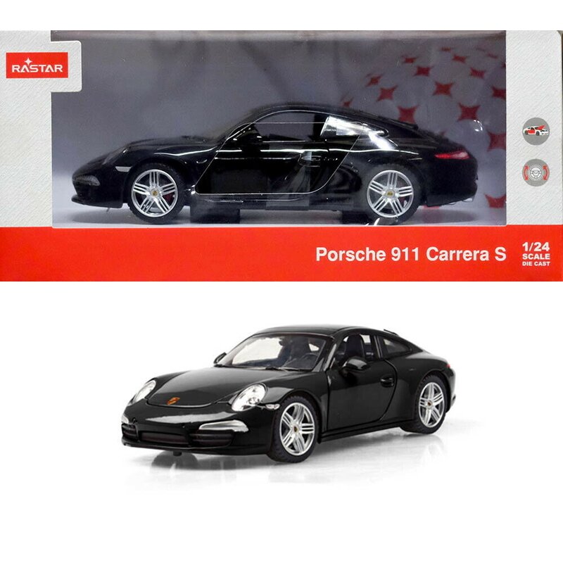 Rastar - masinuta porche 911 , metalica, scara 1:24, negru