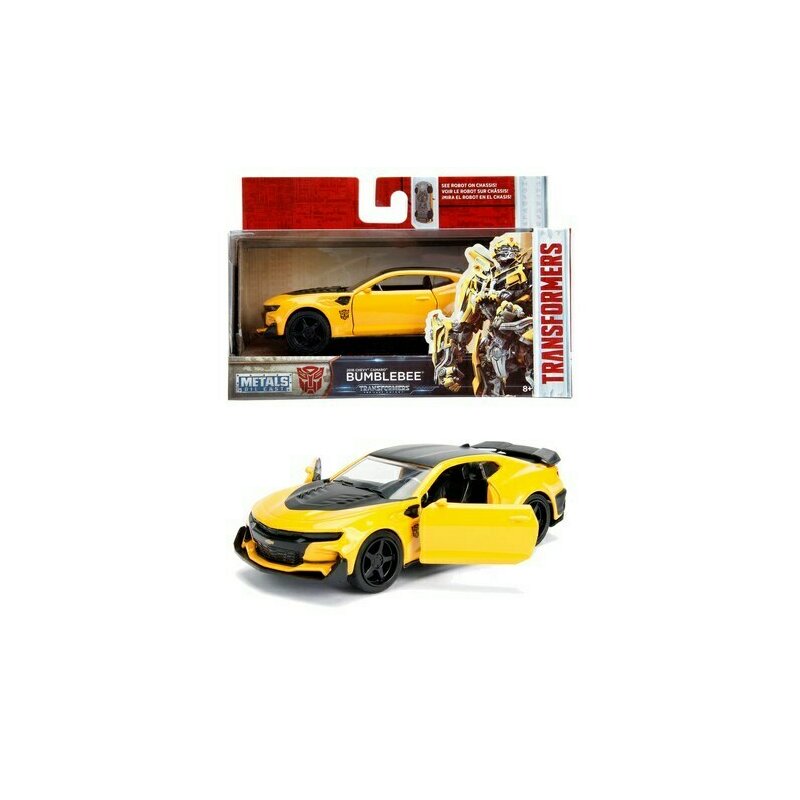 Simba - masina chevy camaro 2016 , transformers , metalica, scara 1:32, galben