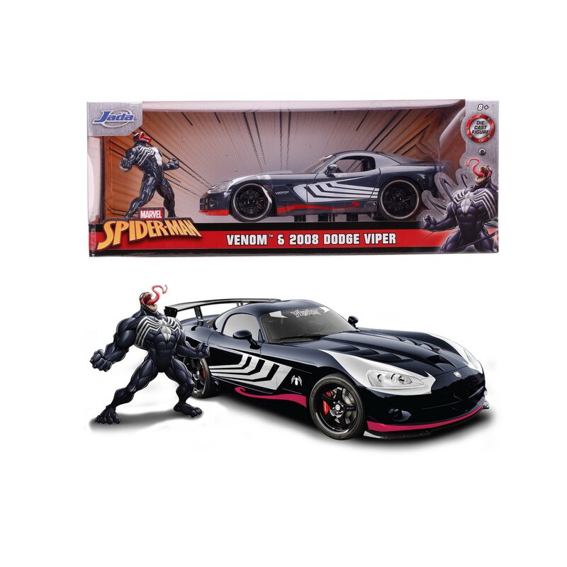 Simba - masina dodge viper 2008 , venom , metalica, scara 1:24, multicolor