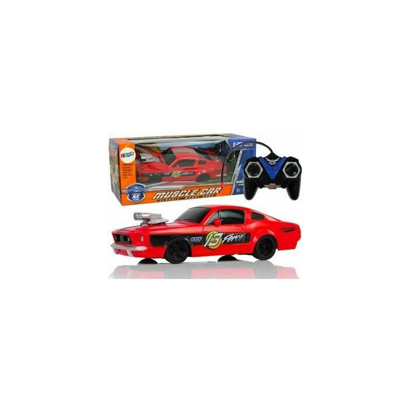Leantoys - masinuta sport rc pentru copii cu telecomanda, rosie, 1:20, 10241