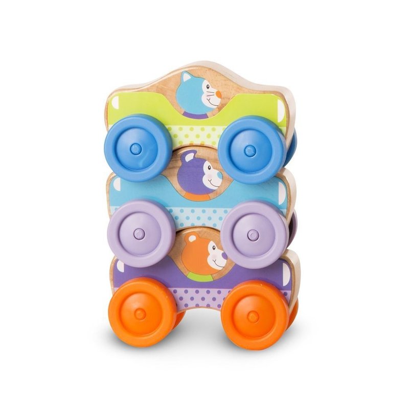 Melissa & doug - masinute de stivuit cu animale