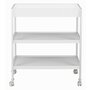 Masuta de infasat, FreeON, Mila, Din lemn, Cu 4 roti pentru transport facil, Cu 3 suprafete de depozitare, 76x54x86 cm, White - 2