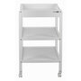 Masuta de infasat, FreeON, Mila, Din lemn, Cu 4 roti pentru transport facil, Cu 3 suprafete de depozitare, 76x54x86 cm, White - 3