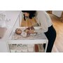 Masuta de infasat, FreeON, Mila, Din lemn, Cu 4 roti pentru transport facil, Cu 3 suprafete de depozitare, 76x54x86 cm, White - 8