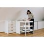 Masuta de infasat, FreeON, Mila, Din lemn, Cu 4 roti pentru transport facil, Cu 3 suprafete de depozitare, 76x54x86 cm, White - 9