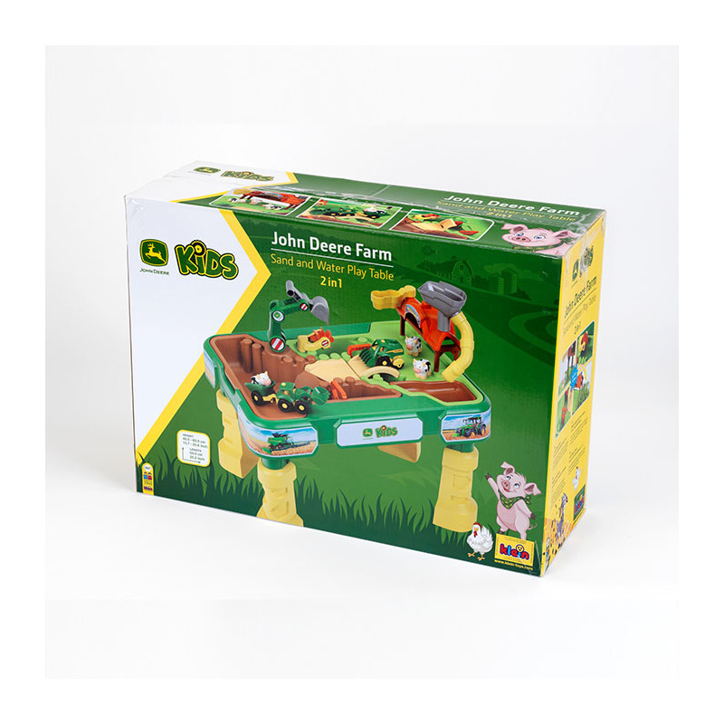 Masuta de joaca cu apa si nisip 2 in 1 - ferma john deere
