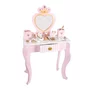 Masuta de toaleta, Baby Mix, Heart, Eleganta, Cu accesorii, Pentru printese,  Eleganta, Din lemn, 69x23x42,5 cm, 3 ani+, Pink - 1