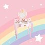 Masuta de toaleta, Baby Mix, Heart, Eleganta, Cu accesorii, Pentru printese,  Eleganta, Din lemn, 69x23x42,5 cm, 3 ani+, Pink - 2