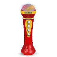 Microfon, Bontempi, Cu efecte de fluierat, aplauze si tobe, Cu lumini, Alimentare pe baza de baterii,6x19,5x6 cm, 36 luni+, Rosu