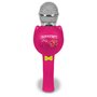 Microfon karaoke, Bontempi, Wireless, Include cablu de incarcare USB Type-C, Cu diverse functii vocale, 25x8x7 cm, 36 luni+, Pink - 1