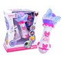 Microfon karaoke, Jokomisiada, Pentru micile cantarete, Cu functii de redare, inregistrare si MP3, Schimbare voce, Alimentare pe baza de baterii, 19x9 cm, 3 ani+, Pink - 1