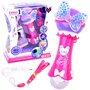 Microfon karaoke, Jokomisiada, Pentru micile cantarete, Cu functii de redare, inregistrare si MP3, Schimbare voce, Alimentare pe baza de baterii, 19x9 cm, 3 ani+, Pink - 3