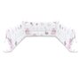 MimiNu - Aparatoare pentru patut 120x60 cm, Din bumbac certificat Oeko Tex Standard 100, Cu inaltimea de 30 cm, Cu panglici, Baby Shower Pink