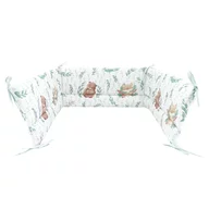 Aparatoare pentru patut, MimiNu, Din bumbac certificat Oeko Tex Standard 100, 180x30 cm, Cu panglici, Lulu Natural