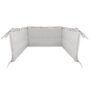 Aparatoare pentru patut, MimiNu, Cu volanase, Din bumbac certificat Oeko Tex Standard 100, 180x30 cm, Cu panglici, Colectia Royal,Grey - 2