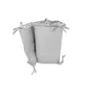 Aparatoare pentru patut, MimiNu, Cu volanase, Din bumbac certificat Oeko Tex Standard 100, 180x30 cm, Cu panglici, Colectia Royal,Grey