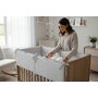 Aparatoare pentru patut, MimiNu, Cu volanase, Din bumbac certificat Oeko Tex Standard 100, 180x30 cm, Cu panglici, Colectia Royal,Grey - 3