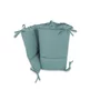 Aparatoare pentru patut, MimiNu, Cu volanase, Din bumbac certificat Oeko Tex Standard 100, 180x30 cm, Cu panglici, Colectia Royal, Nepal Green - 1