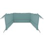 Aparatoare pentru patut, MimiNu, Cu volanase, Din bumbac certificat Oeko Tex Standard 100, 180x30 cm, Cu panglici, Colectia Royal, Nepal Green - 3