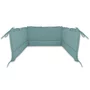 Aparatoare pentru patut, MimiNu, Cu volanase, Din bumbac certificat Oeko Tex Standard 100, 180x30 cm, Cu panglici, Colectia Royal, Nepal Green - 3
