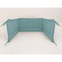 Aparatoare pentru patut, MimiNu, Cu volanase, Din bumbac certificat Oeko Tex Standard 100, 180x30 cm, Cu panglici, Colectia Royal, Nepal Green - 2