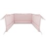 Aparatoare pentru patut, MimiNu, Cu volanase, Din bumbac certificat Oeko Tex Standard 100, 180x30 cm, Cu panglici, Colectia Royal, Powder Pink - 3